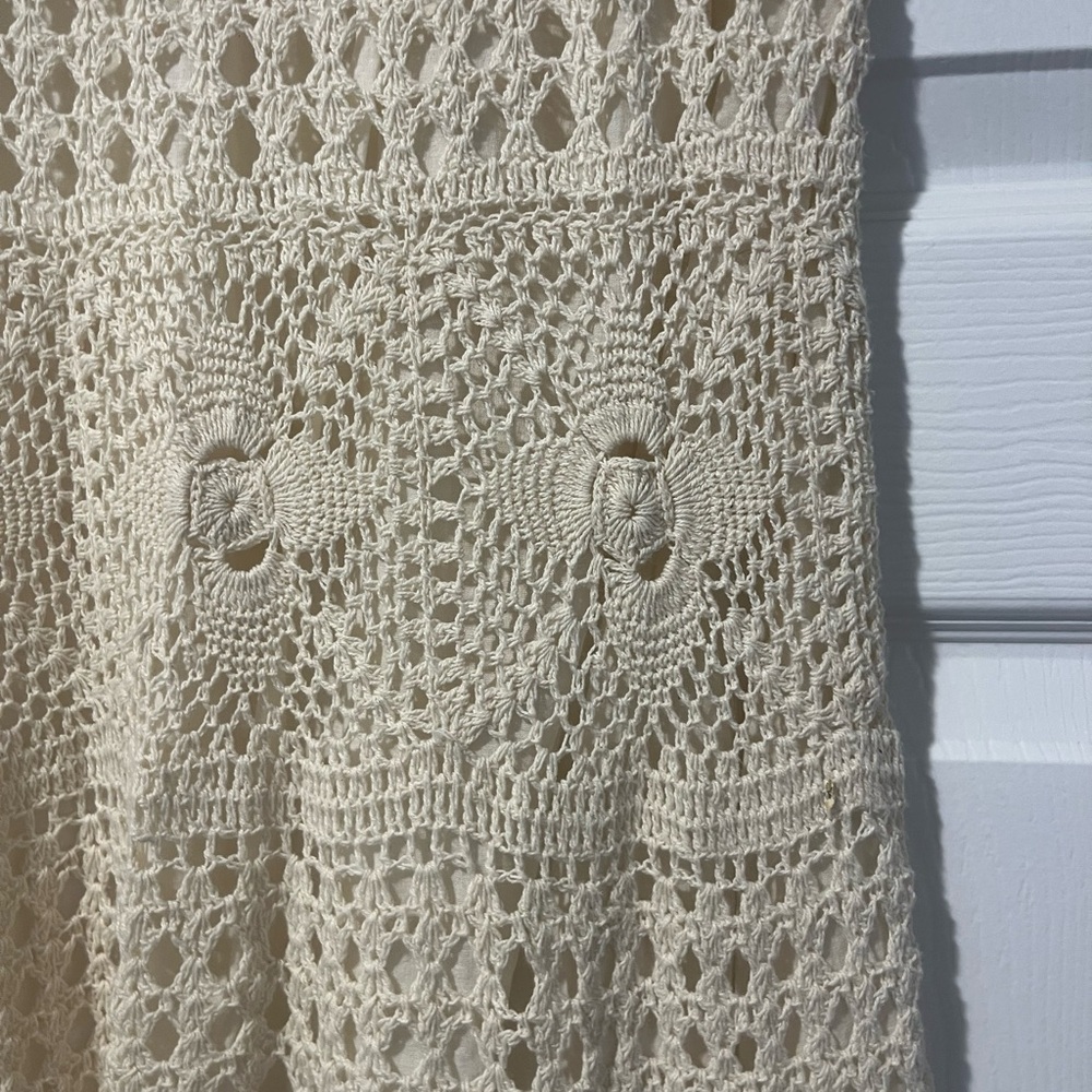 Lucky & CoCo Cream Cotton lined Crochet Maxi Skirt - Picture 5 of 7